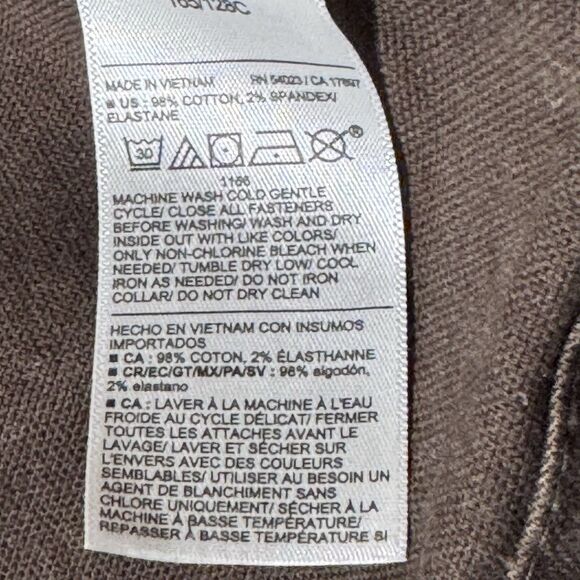 Old Navy Women’s Plus Size 2X Brown Canvas Barn Jacket Zip Snap Corduroy - Picture 9 of 9